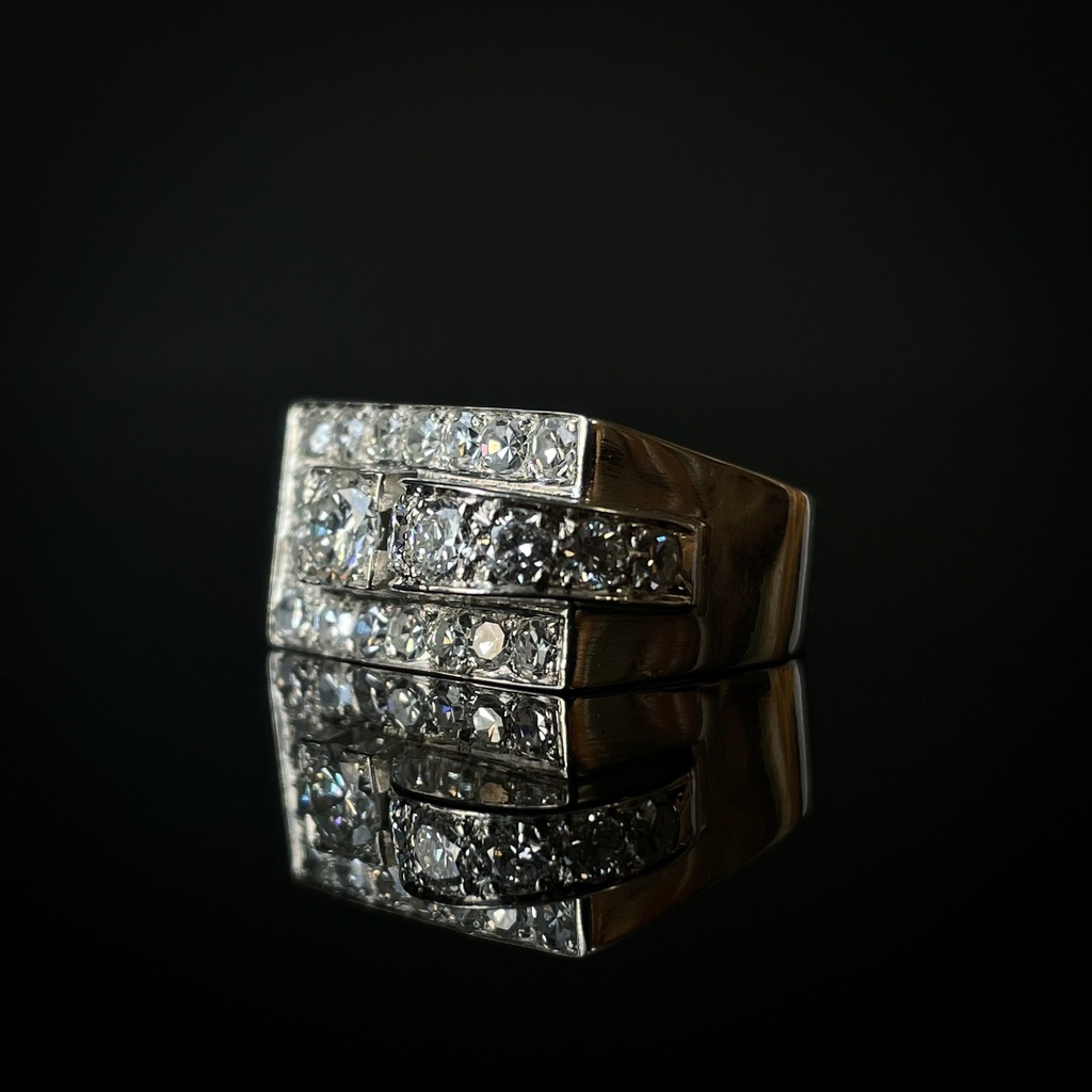 Bague Tank Diamants