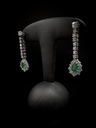Boucles d'oreilles Emeraudes et Brillants 