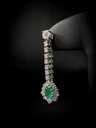 Boucles d'oreilles Emeraudes et Brillants 