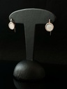 Boucles d'oreilles nacre et brillants