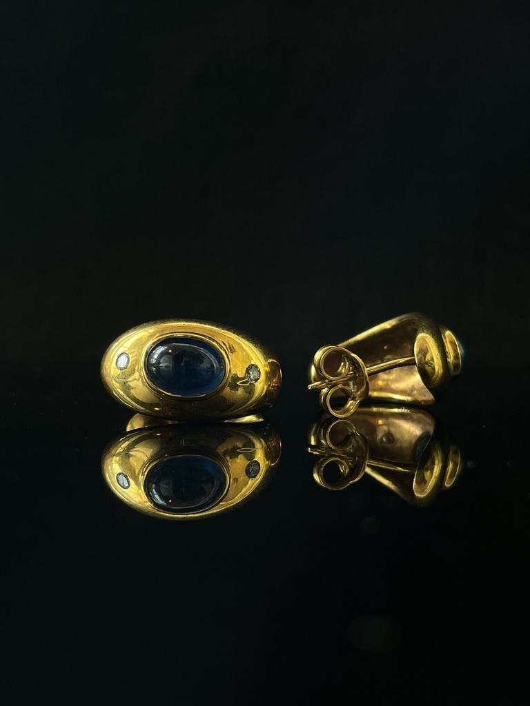 Boucles d'oreilles saphir et brillants