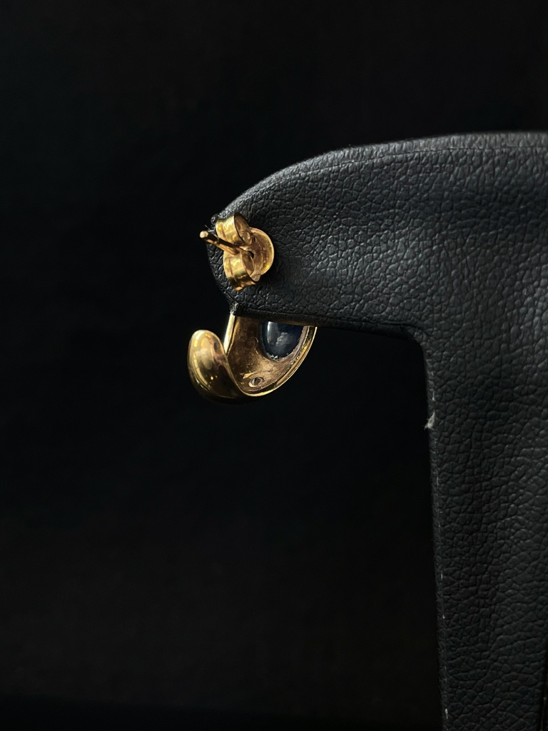 Boucles d'oreilles saphir et brillants