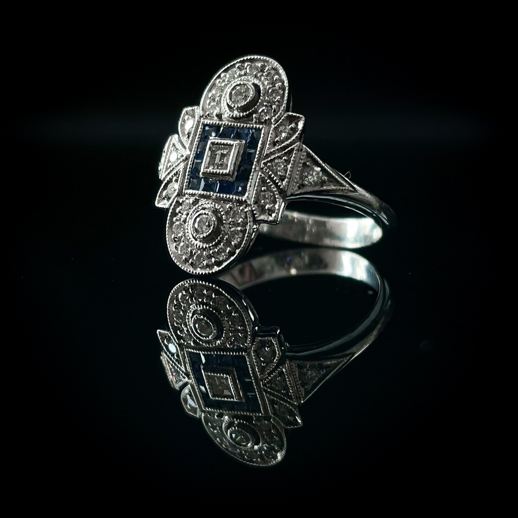 Bague Saphirs et Brillants