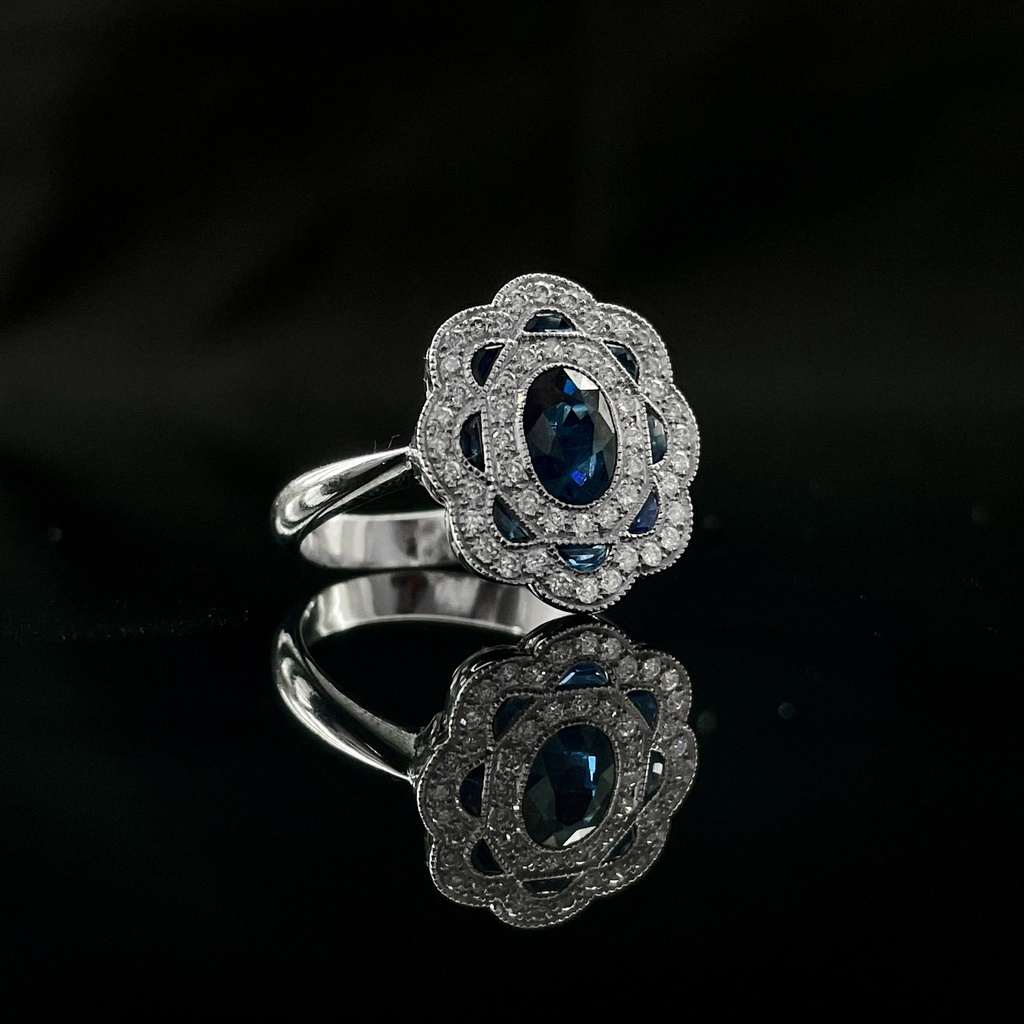 Bague Saphirs et Brillants