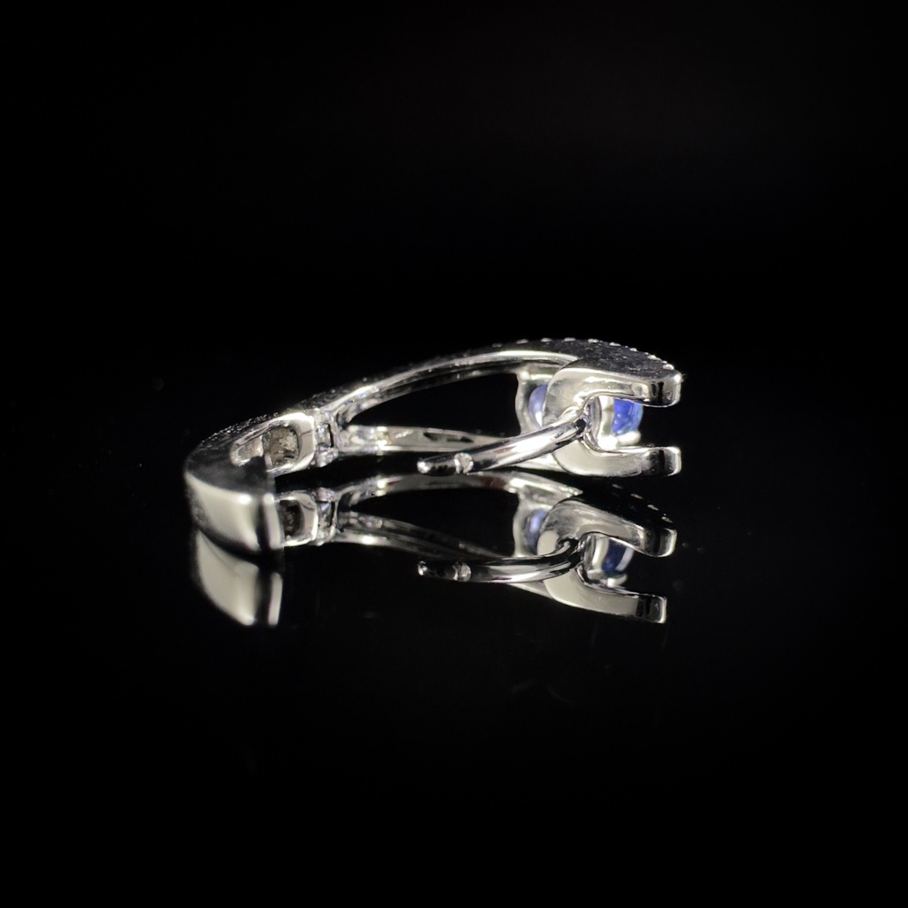 Boucles d'oreilles Saphirs et Brillants