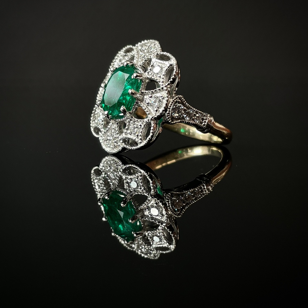 Bague Emeraude et Brillants