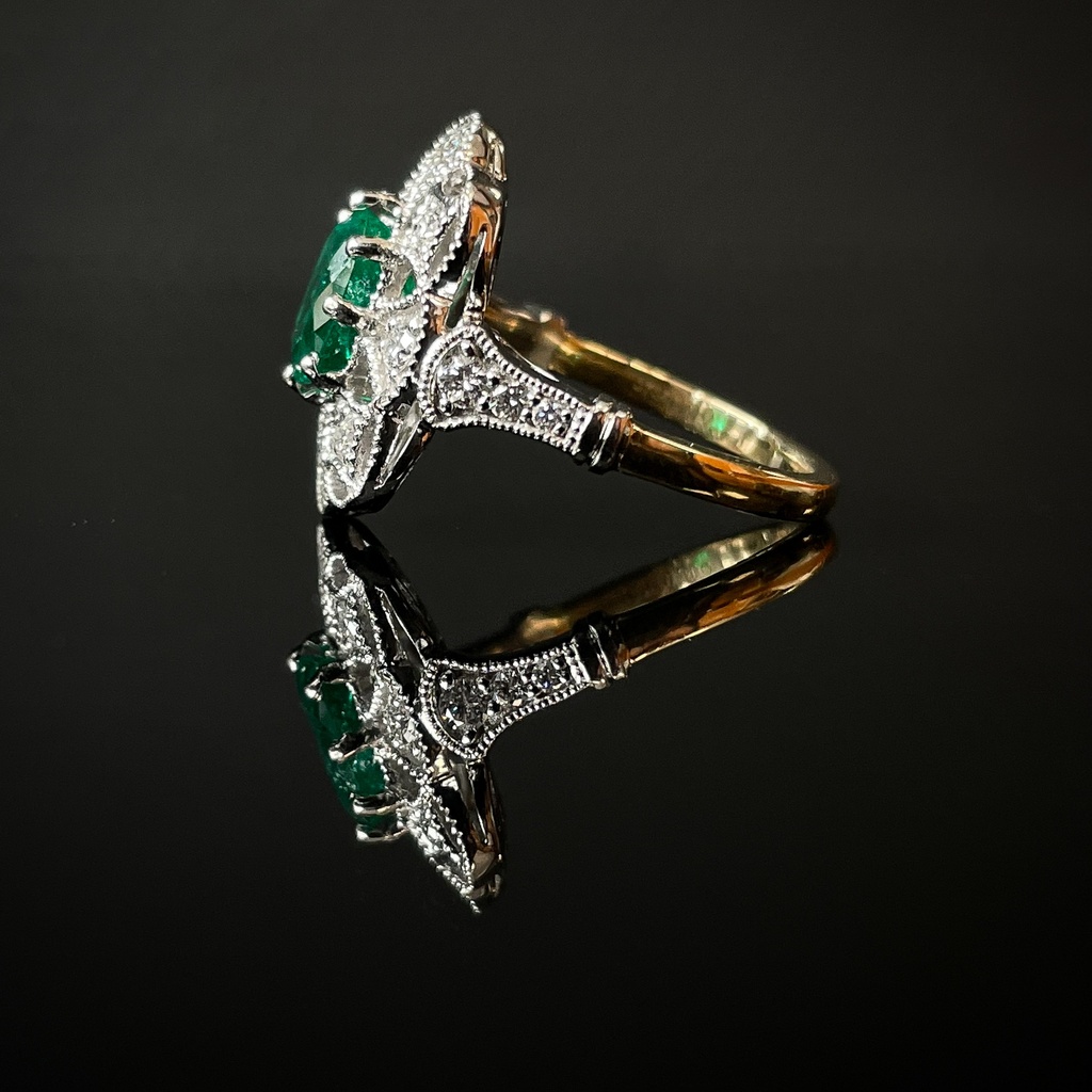 Bague Emeraude et Brillants