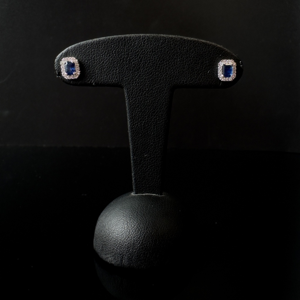 Boucles d'oreilles Saphirs et Brillants