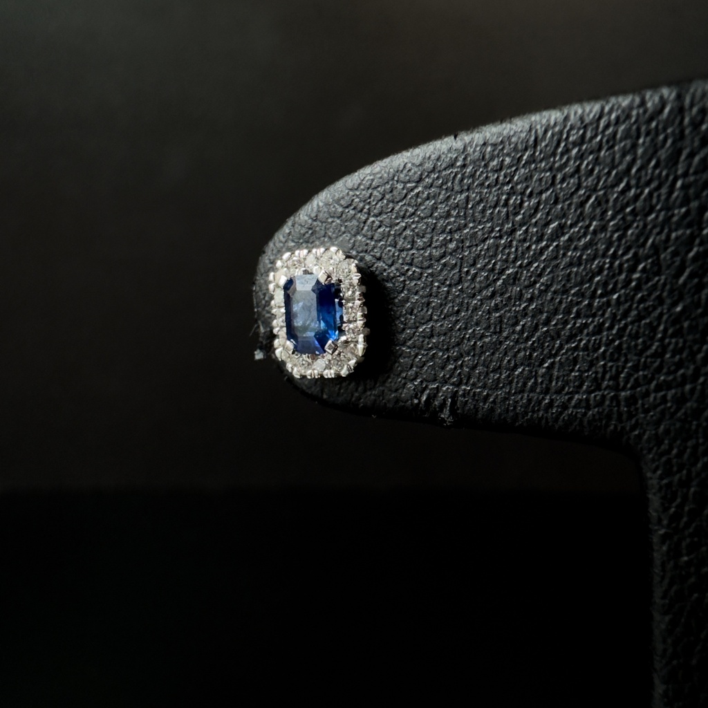 Boucles d'oreilles Saphirs et Brillants