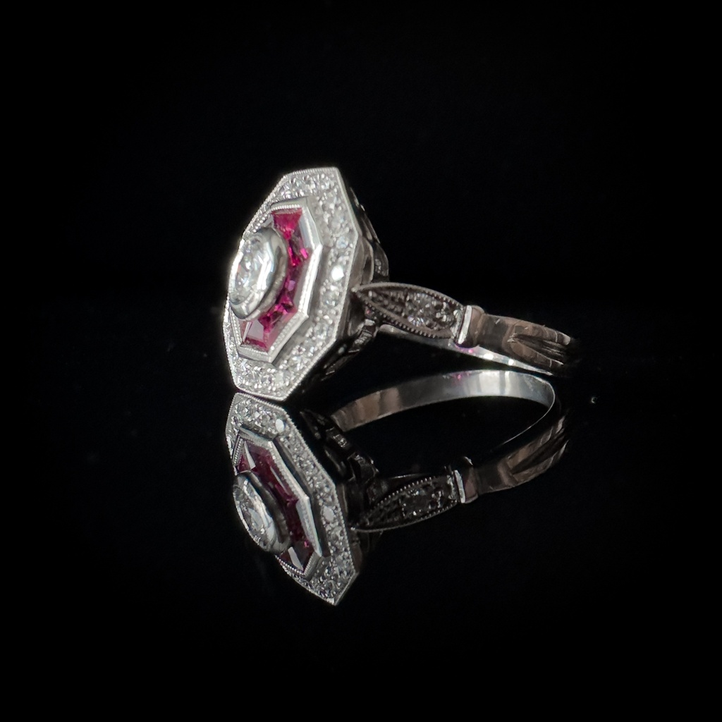 Bague Diamants & Rubis