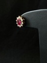 Boucles d'oreilles rubis et brillants
