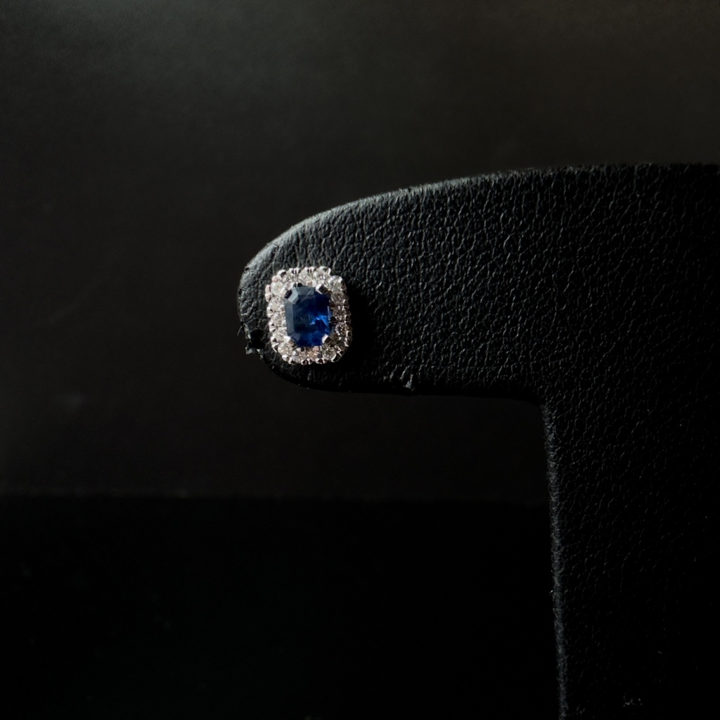 Boucles d'oreilles Saphirs et Brillants