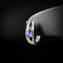 Boucles d'oreilles saphirs et brillants