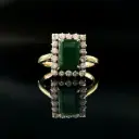 Bague Emeraude & diamants