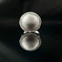 Bague perle et diamants