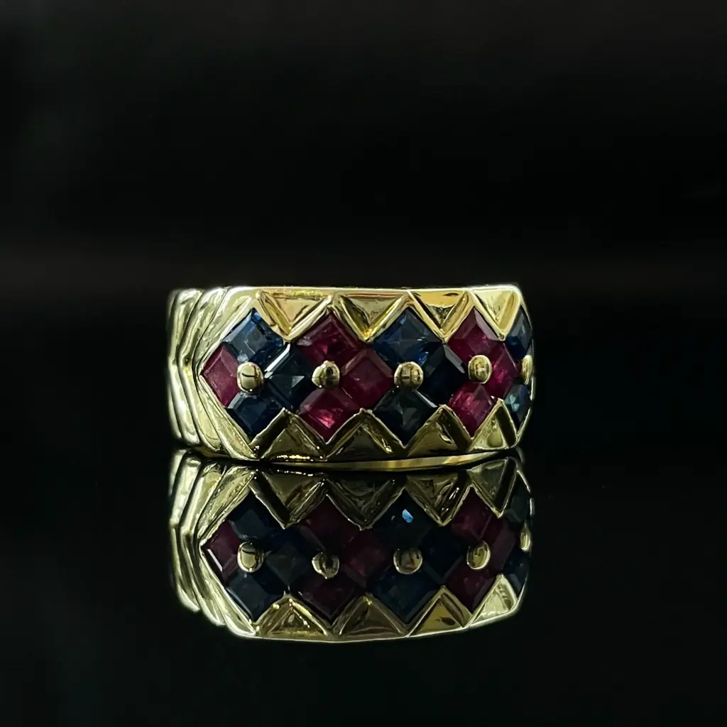 Bague Saphir & Rubis