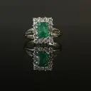 Bague Emeraude & diamants