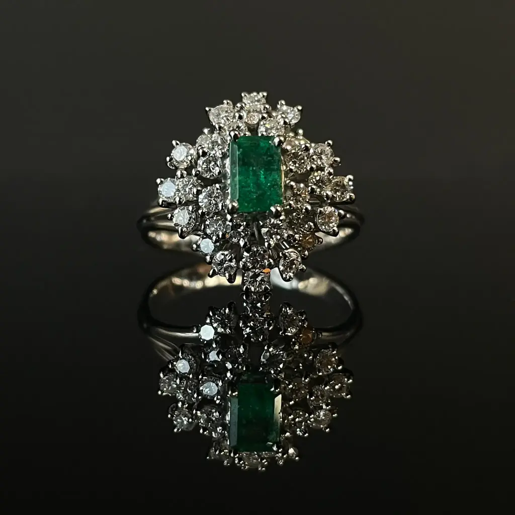 Bague Emeraude et Diamants