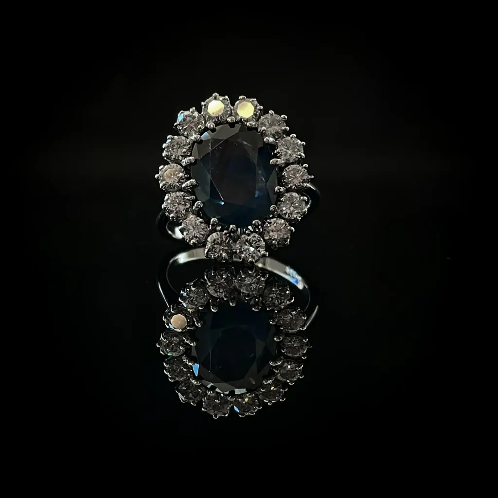 Bague saphir et diamants