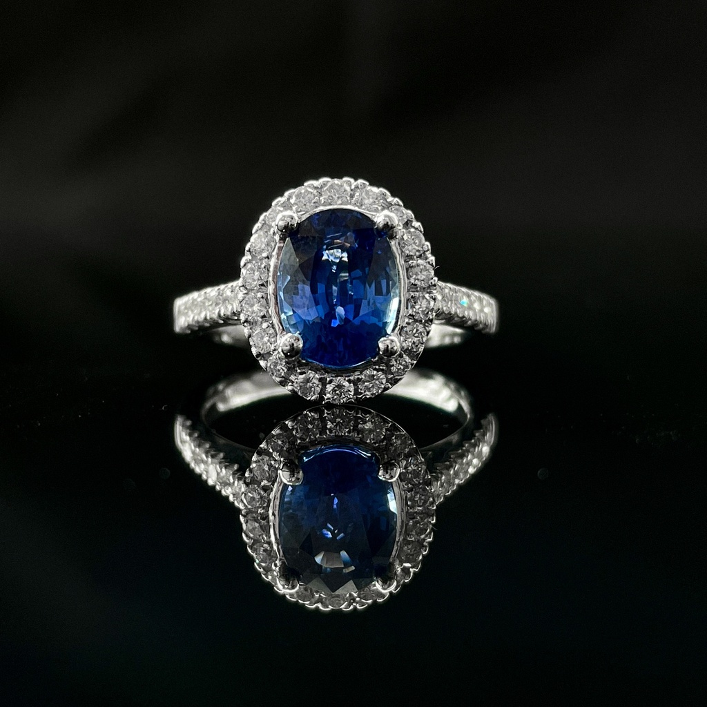 Bague saphir et diamants