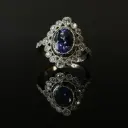 Bague tanzanite et diamants