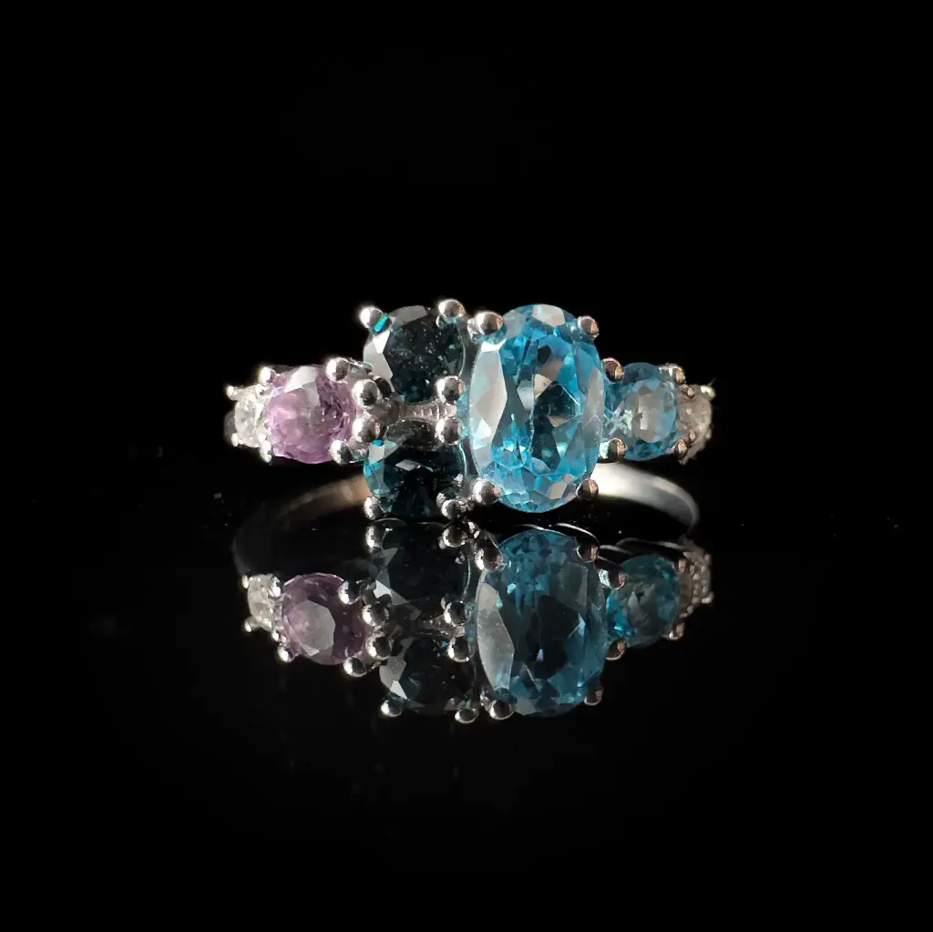 Bague Topaze & Amethyste