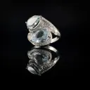 Bague Diamants & Aigue-marine