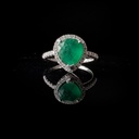 Bague émeraude et diamants