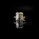 Bague saphir vert et diamants