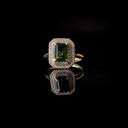 Bague tourmaline verte et diamants