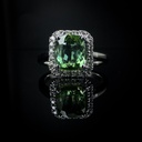 Bague tourmaline verte et diamants