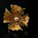 Broche Rubis Saphir Emeraude Diamant 