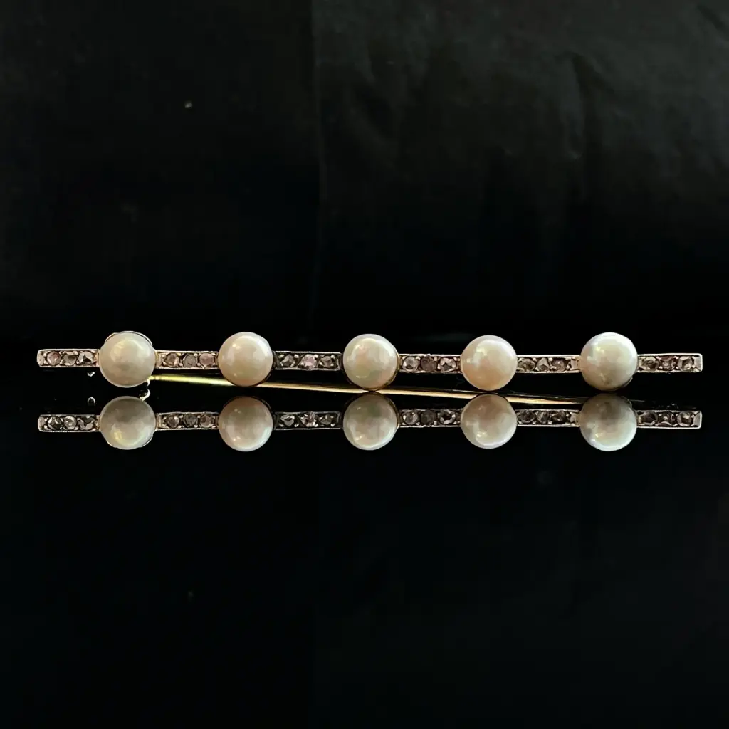 Barette Diamants & perles