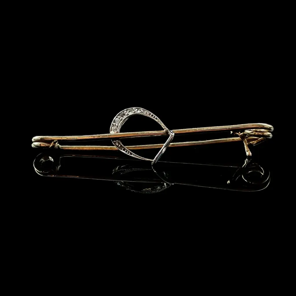 Barette étrier diamants
