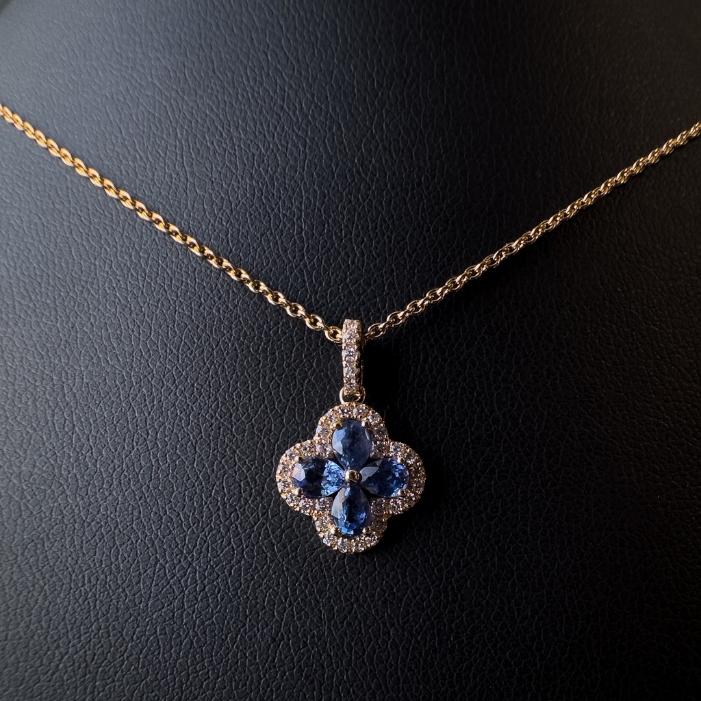 Collier saphirs et diamants