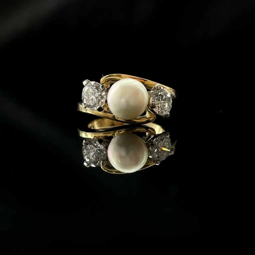 Bague Perle & Diamants