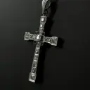 Pendentif Croix Saphirs & Diamants