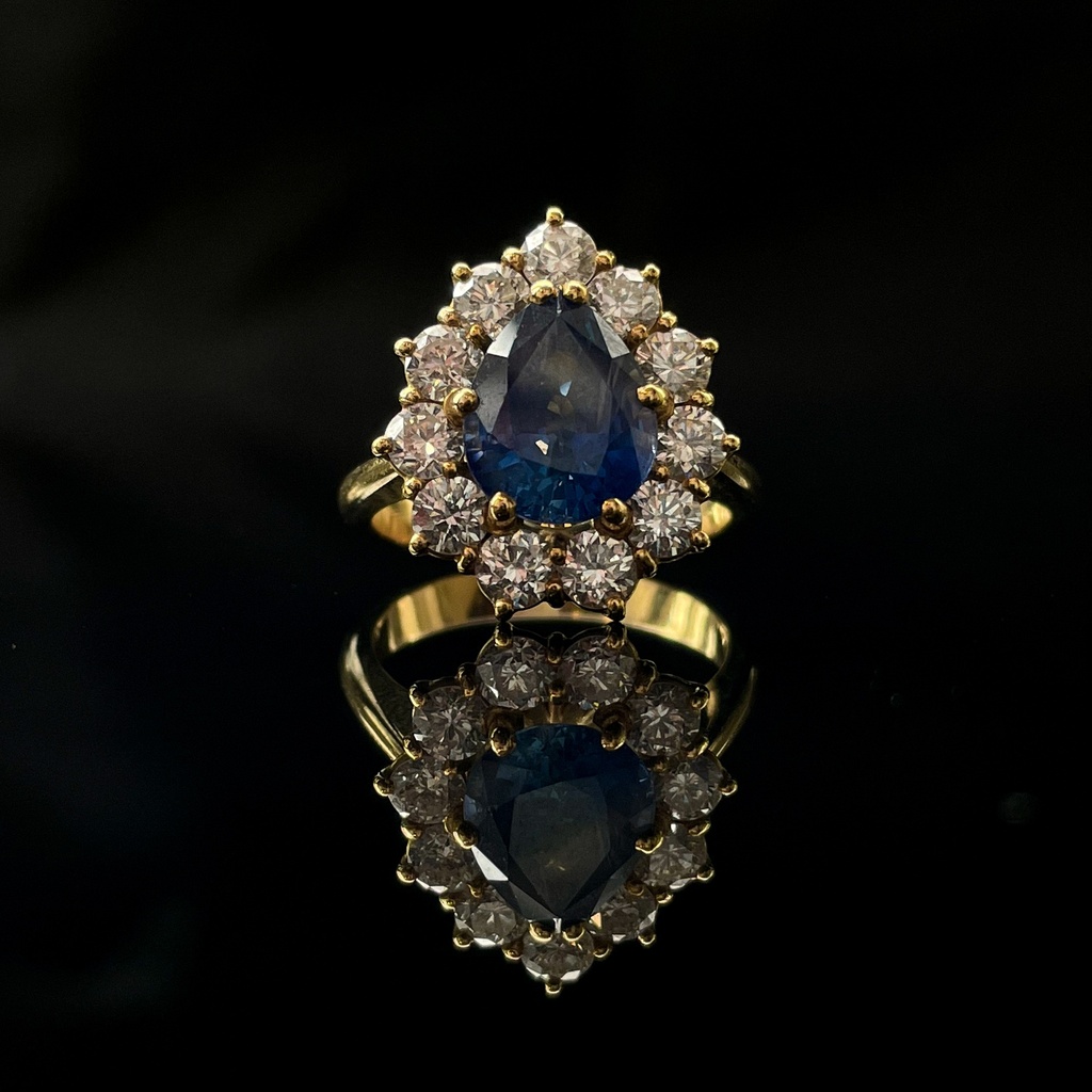 Bague saphir et diamants