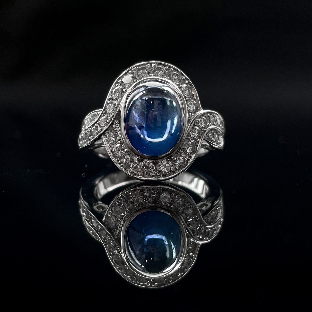 Bague saphir et diamants