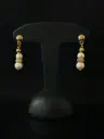 Boucles d'oreilles perles & Diamants