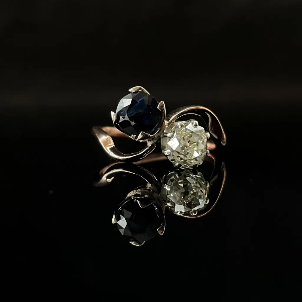 Bague Toi & Moi Saphir & Diamant