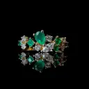 Bague émeraudes et diamants
