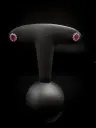 Boucle d'oreille diamant & rubis