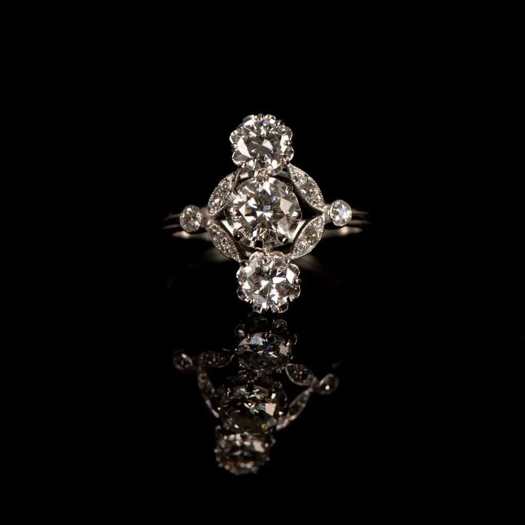 Bague trilogie diamants