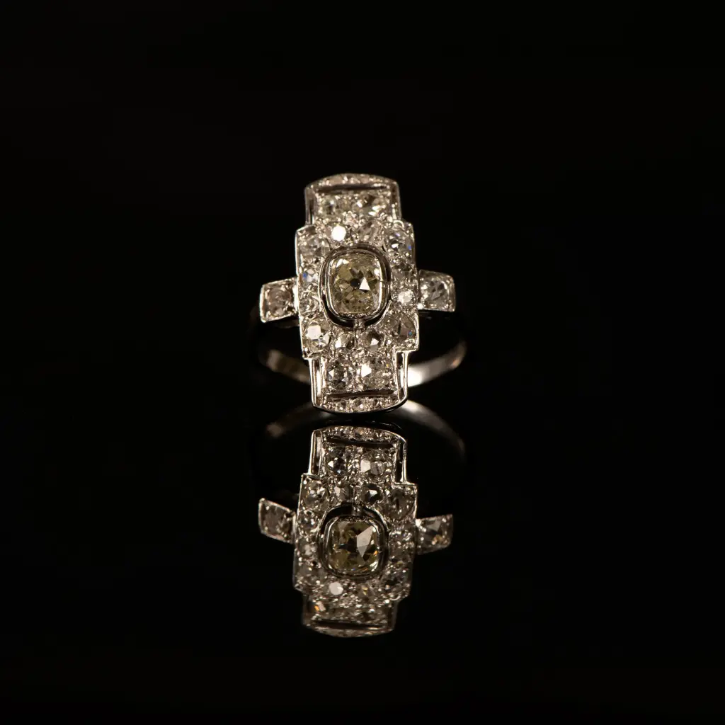 Bague Art Déco diamants