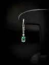 Boucles d'oreilles émeraudes et diamants