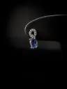 Boucles d'oreilles saphirs et diamants