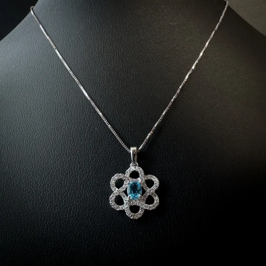 Pendentif topaze et diamants