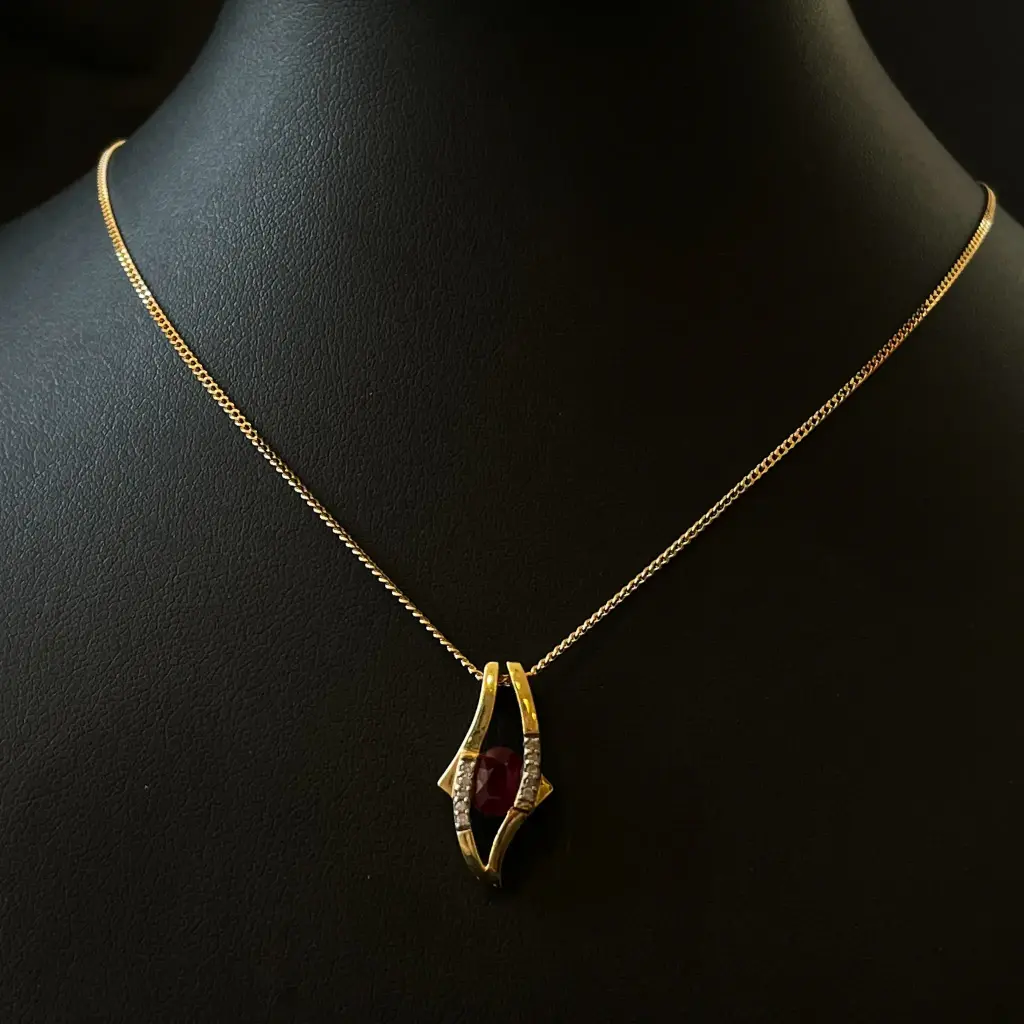 Pendentif rubis et brillants