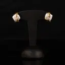Boucles d'oreilles perles et diamants